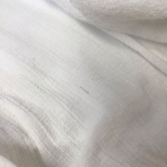 Billabong boho white cotton blouse peasant blouse with long sleeves crochet trim - Picture 11 of 16